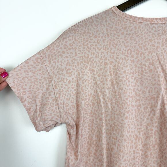 Hatch Leopard Print Tee Shirt Pink - Size 0 XS - Picture 6 of 8